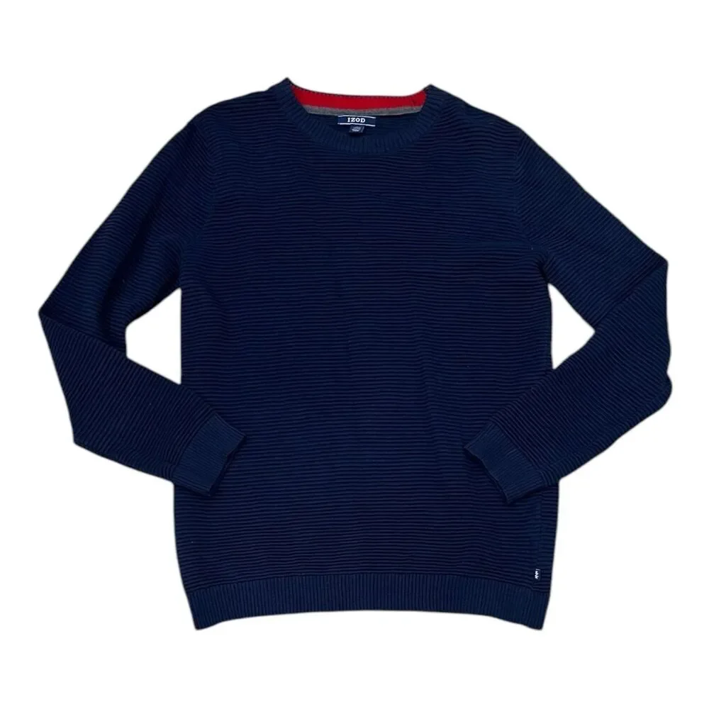 Izod Blue Ribbed Sweater Boys 18/20